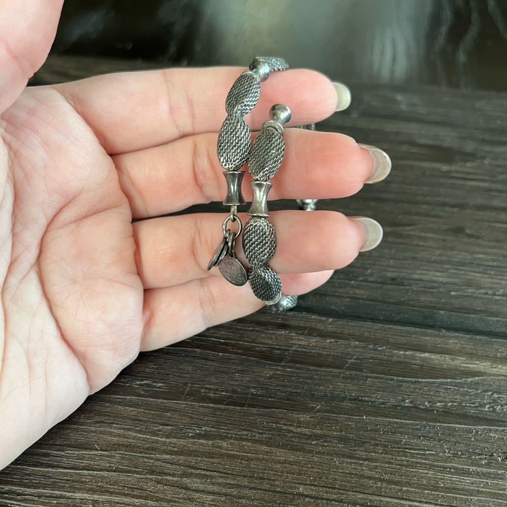 Alex and Ani Vintage 66 Silver mesh wrap bracelet